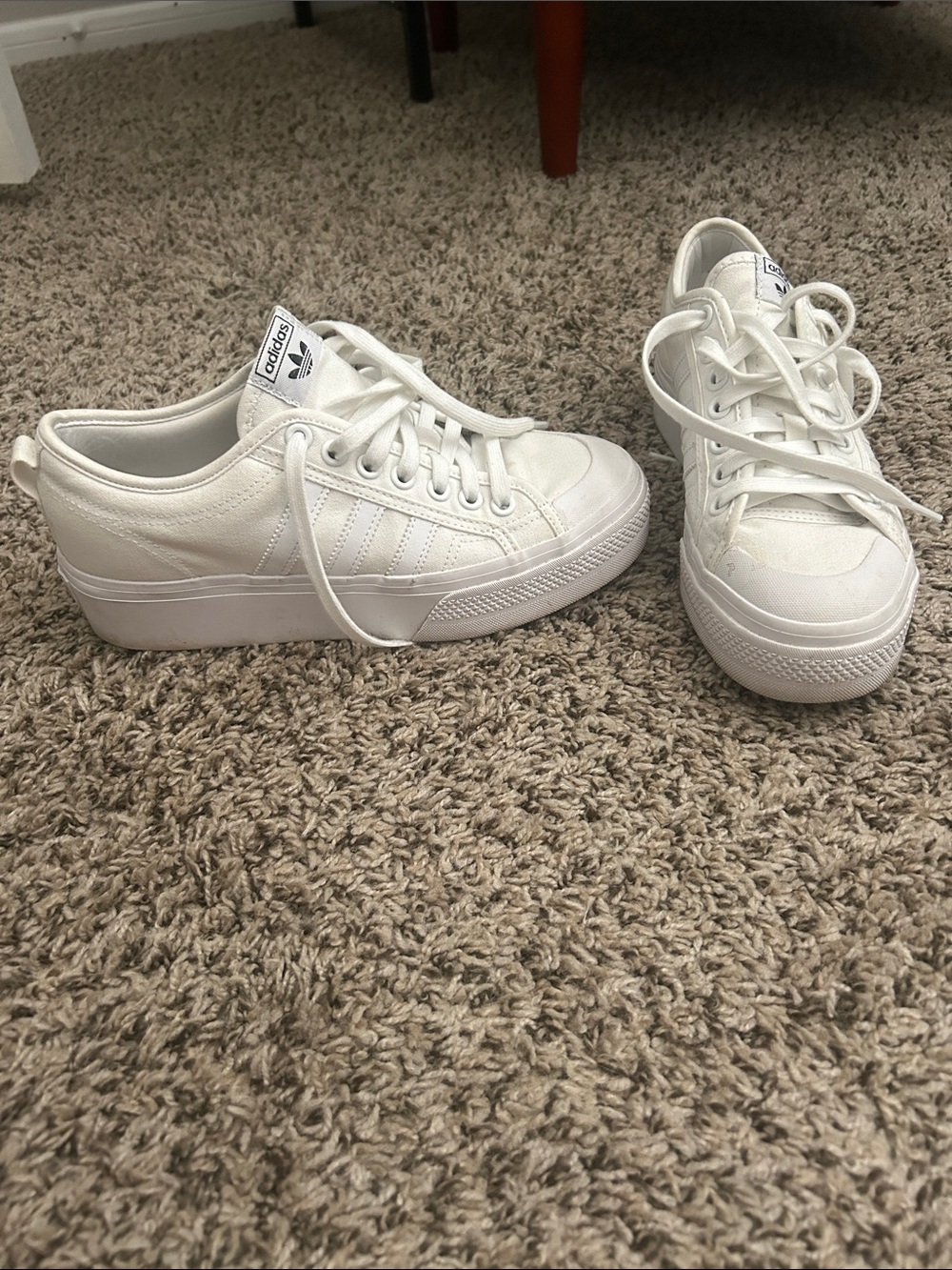 adidas Women’s White Low-Top Platform Sneakers